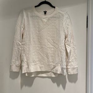 White JCREW long sleeve with detailed front